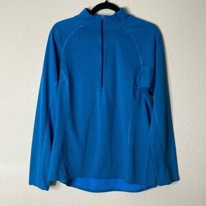 Patagonia Capilene base layer top women’s large blue 3/4 zip long sleeve
